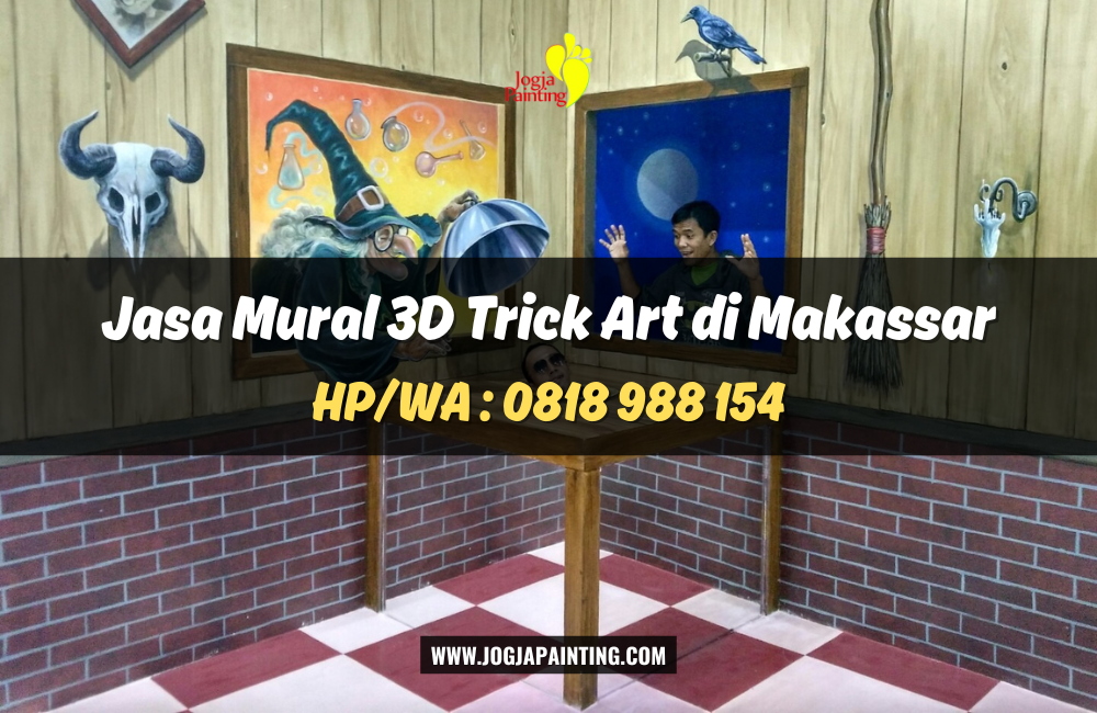 Jasa Mural 3D Trick Art di Makassar